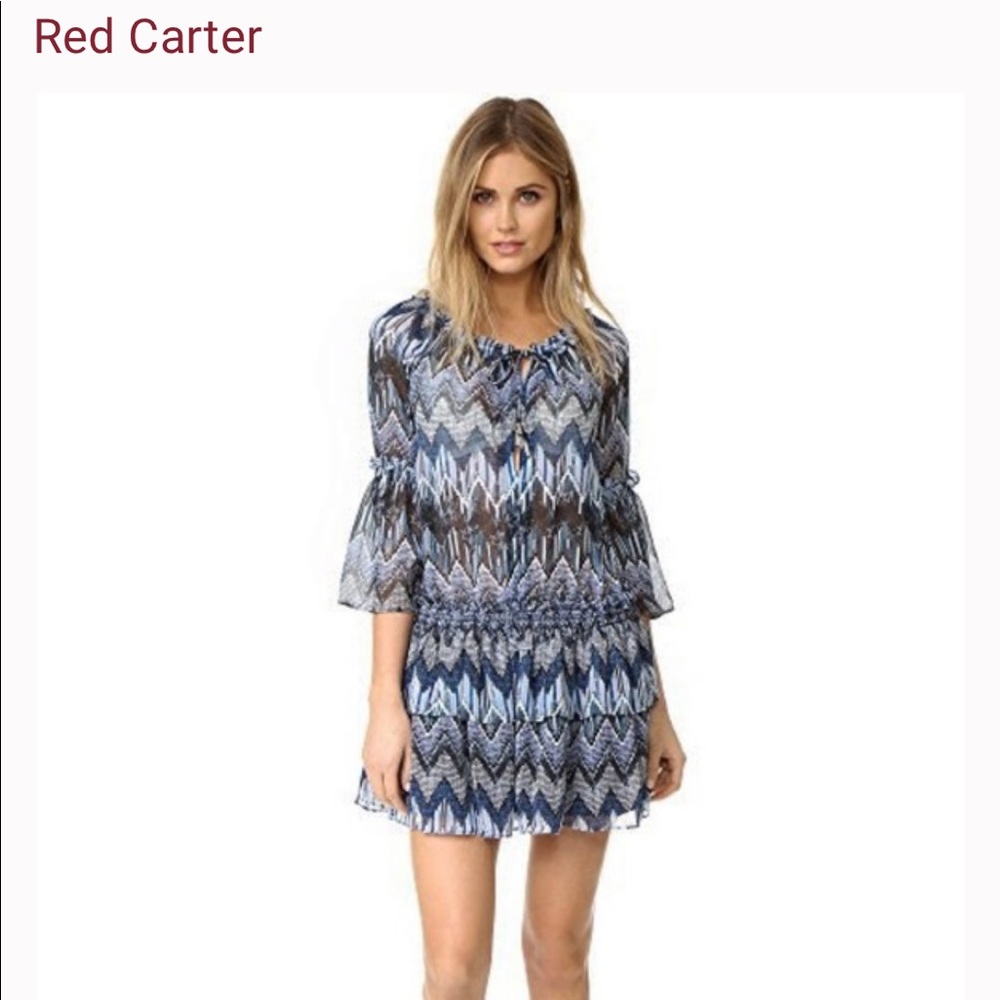 Red Carter Long Sleeve Dress Cover Up